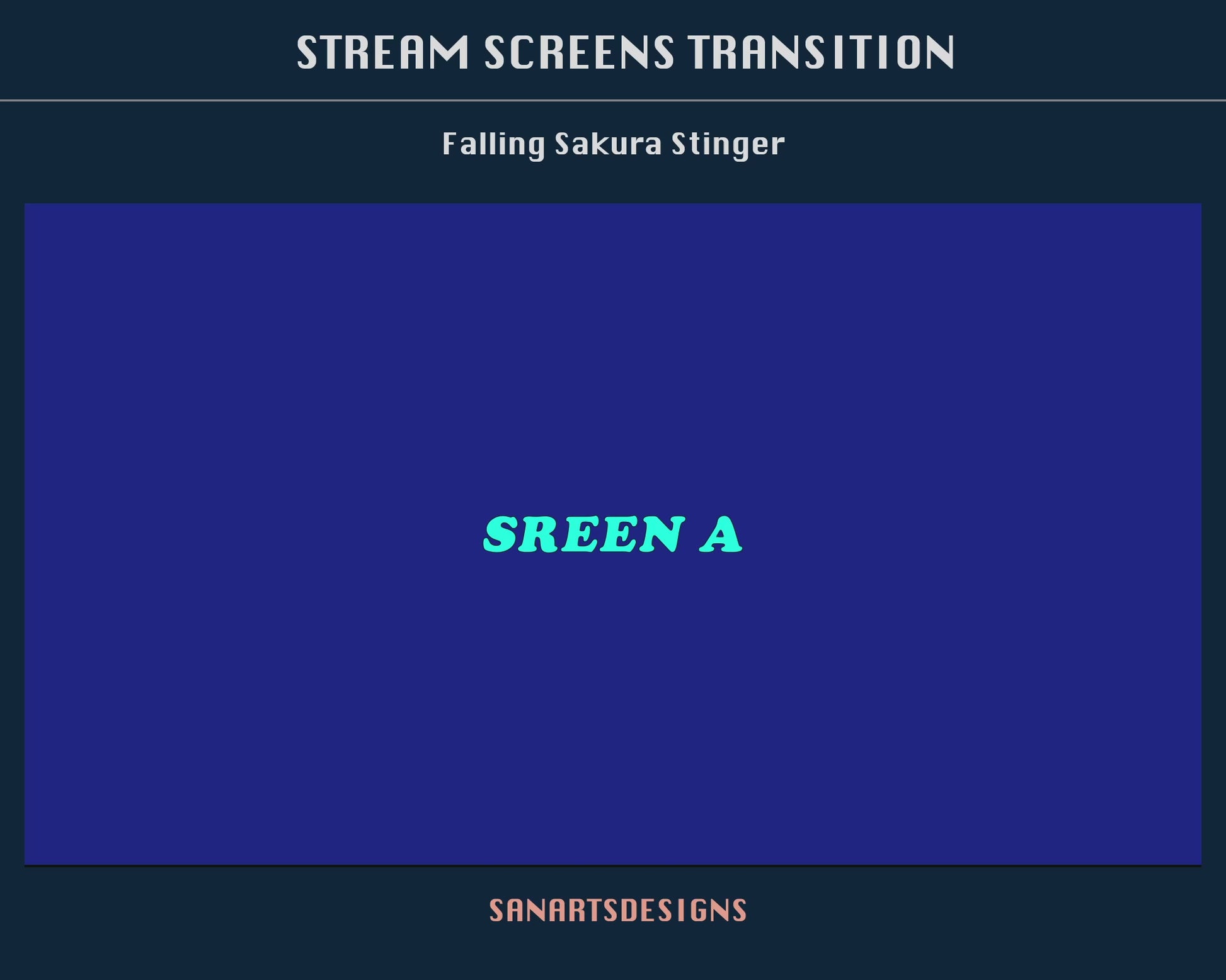 Falling Pink Sakura Twitch Stream Scenes Transition