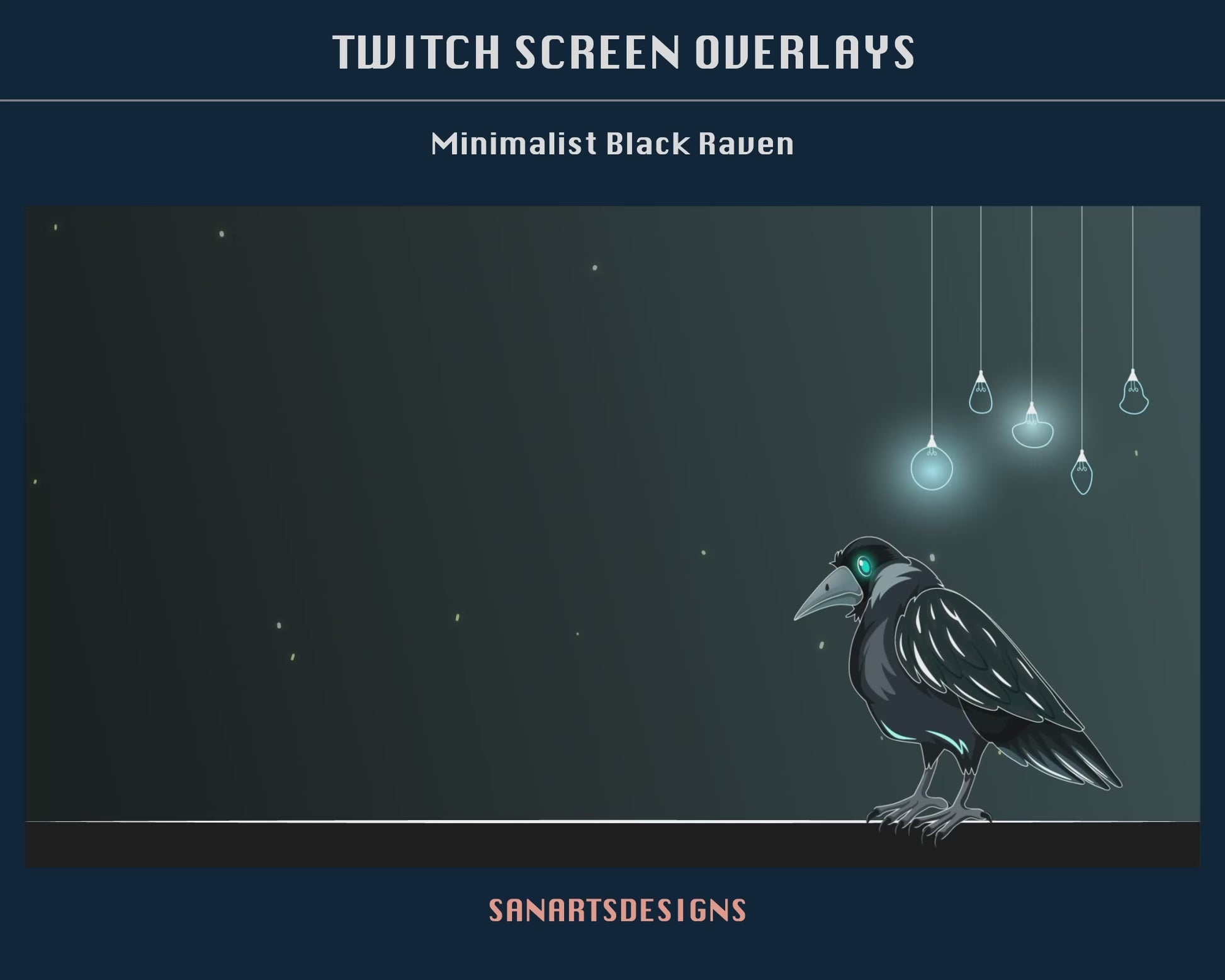 Animated Stream Screens Black Raven