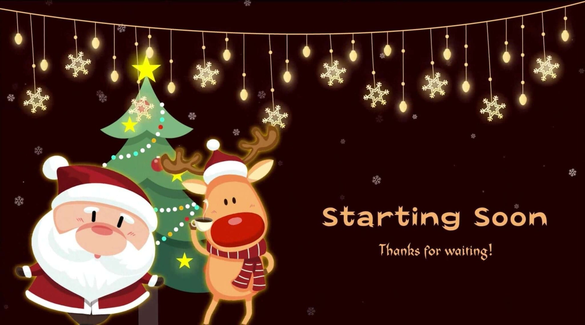 Animated Scenes Cute Dancing Santa Clause and Rudolph - Overlay - Stream K-Arts