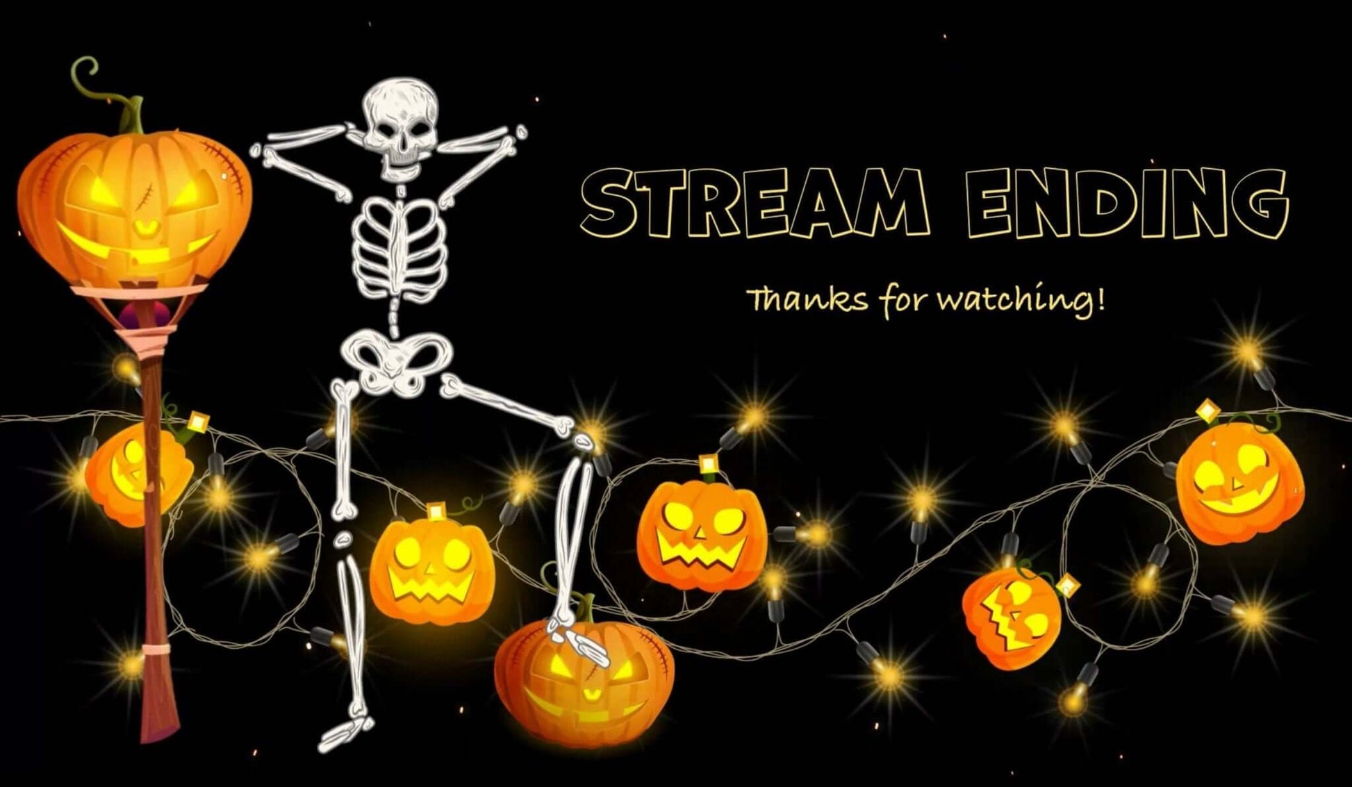 Animated Scenes Halloween Dancing Skeleton - Overlay - Stream K-Arts