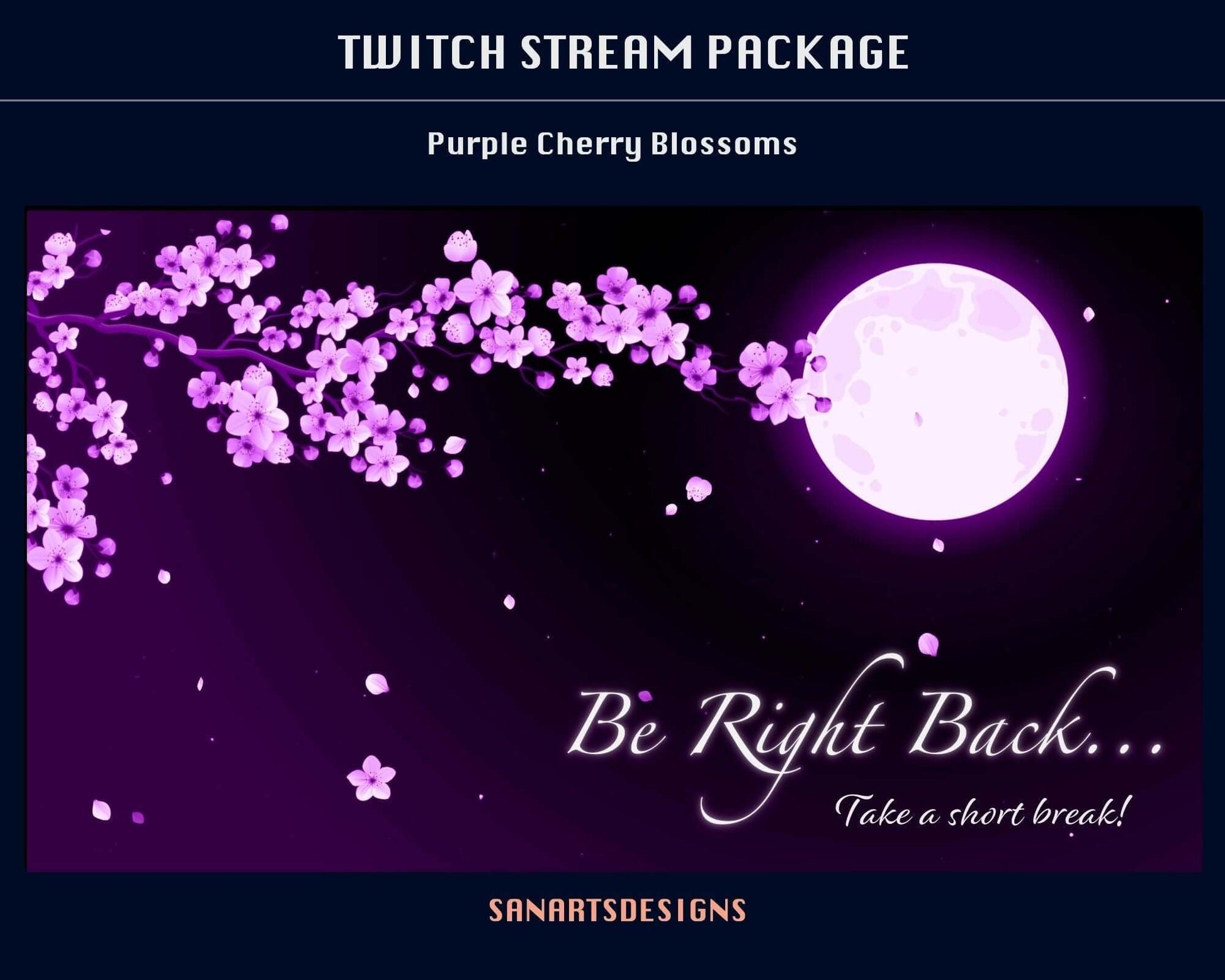 Animated Stream Package Purple Cherry Blossom - Package - Stream K-Arts
