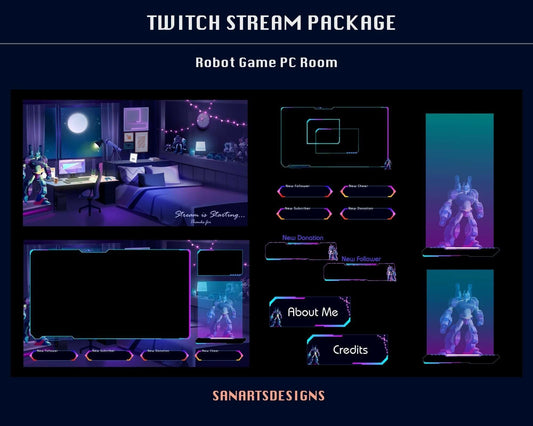 Animated Stream Package Robot Game Room - Package - Stream K-Arts