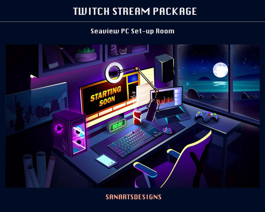Animated Stream Package Seaview PC Set-up Room - Package - Stream K-Arts