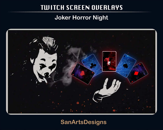 Animated Stream Screen Overlays Horror Night Killer Joker - Overlay - Stream K-Arts