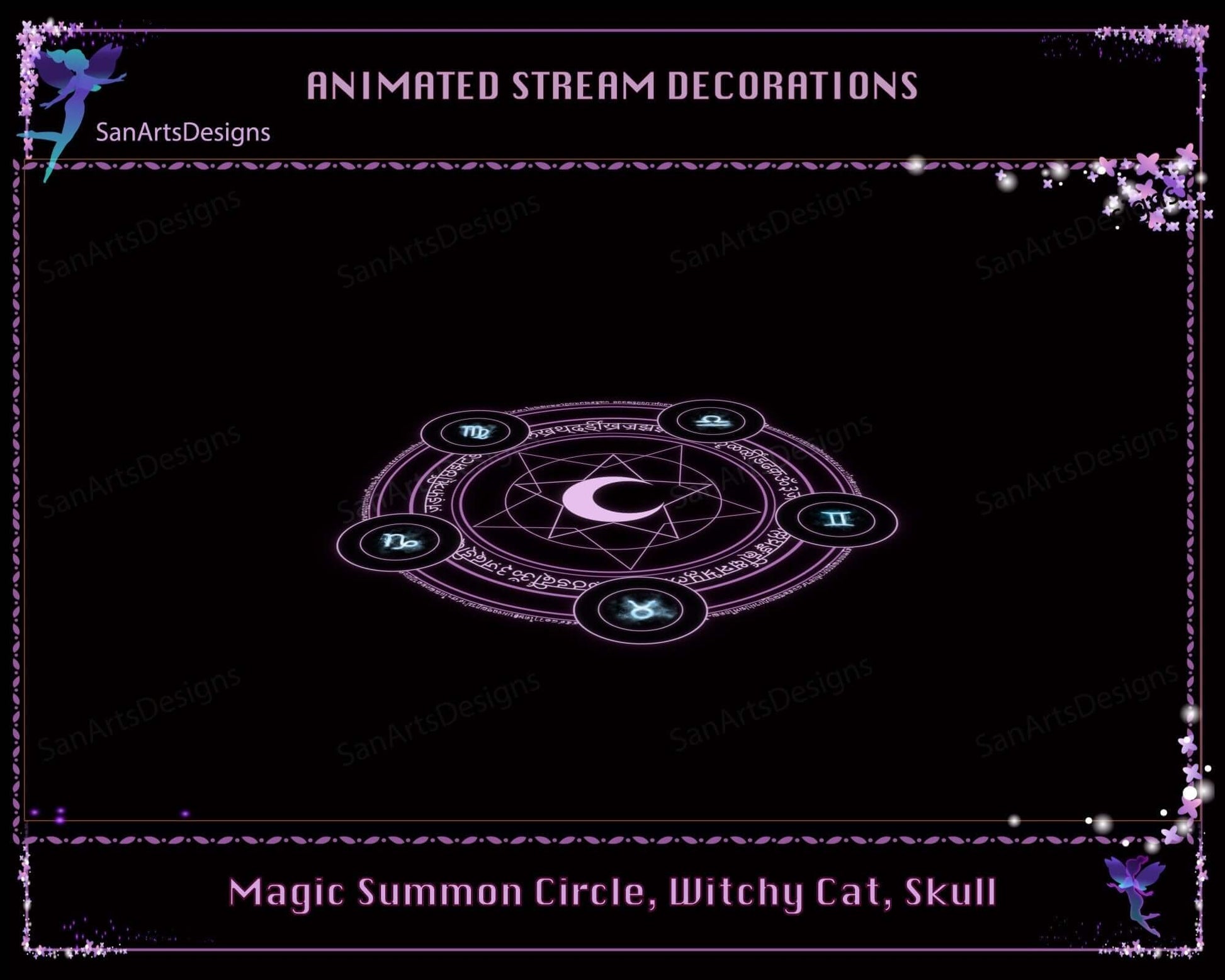 Animated Witchy Stuffs for Stream Decorations - Decorations - Stream K-Arts