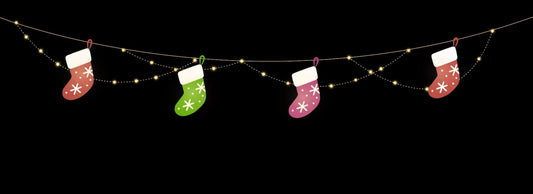 Christmas Cute Sock Light Chain Animated Stream Decorations - Decorations - Stream K-Arts