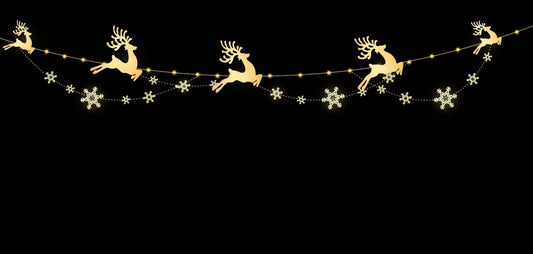Christmas King Deer Light Chain Animated Stream Decorations - Decorations - Stream K-Arts