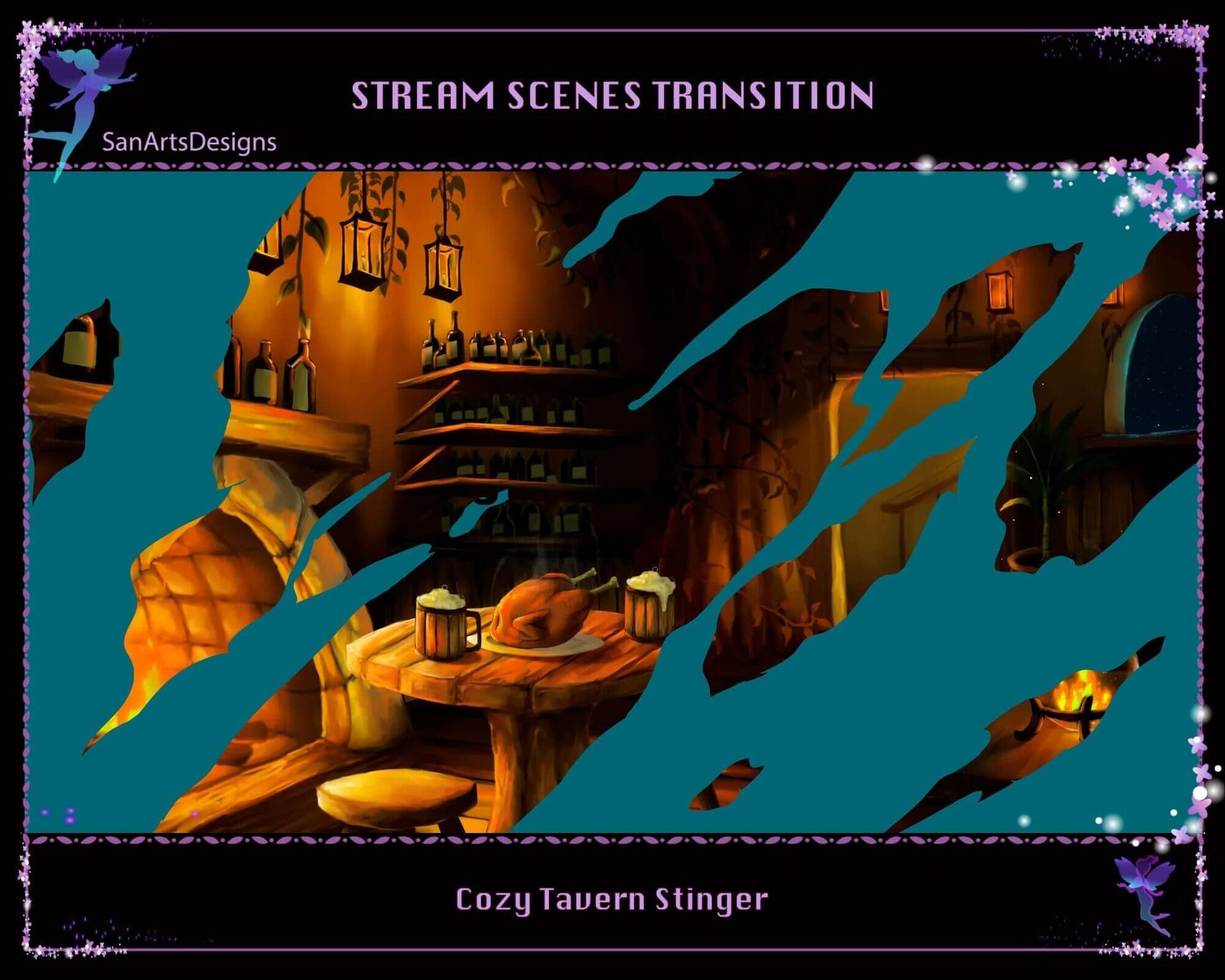Cozy Tavern Twitch Stream Scenes Transition - Transition - Stream K-Arts