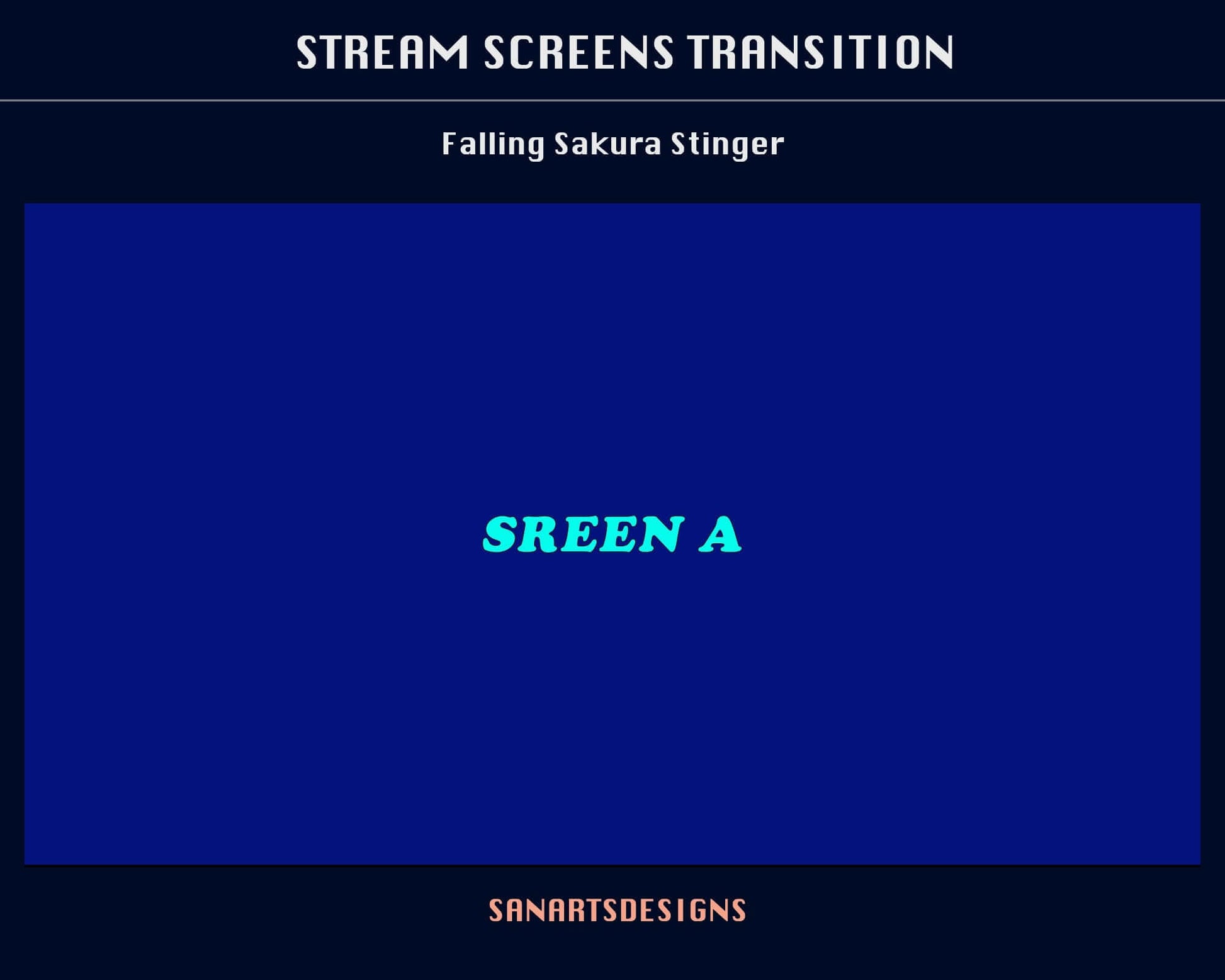 Falling Pink Sakura Twitch Stream Scenes Transition - Transition - Stream K-Arts