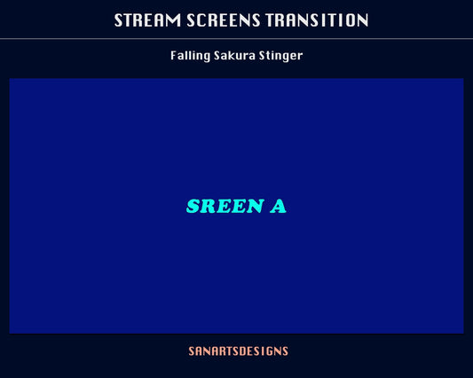Falling Pink Sakura Twitch Stream Scenes Transition - Transition - Stream K-Arts