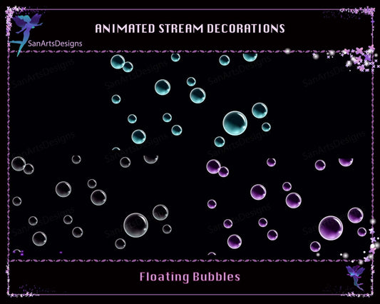 Floating Bubbles Animated Stream Decoration - Decorations - Stream K-Arts