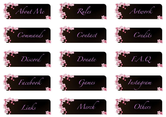 Night Sakura Static Twitch Panels - Panel - Stream K-Arts