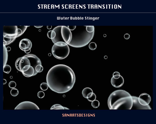 Ocean White Bubbles Twitch Stream Scenes Transition - Transition - Stream K-Arts