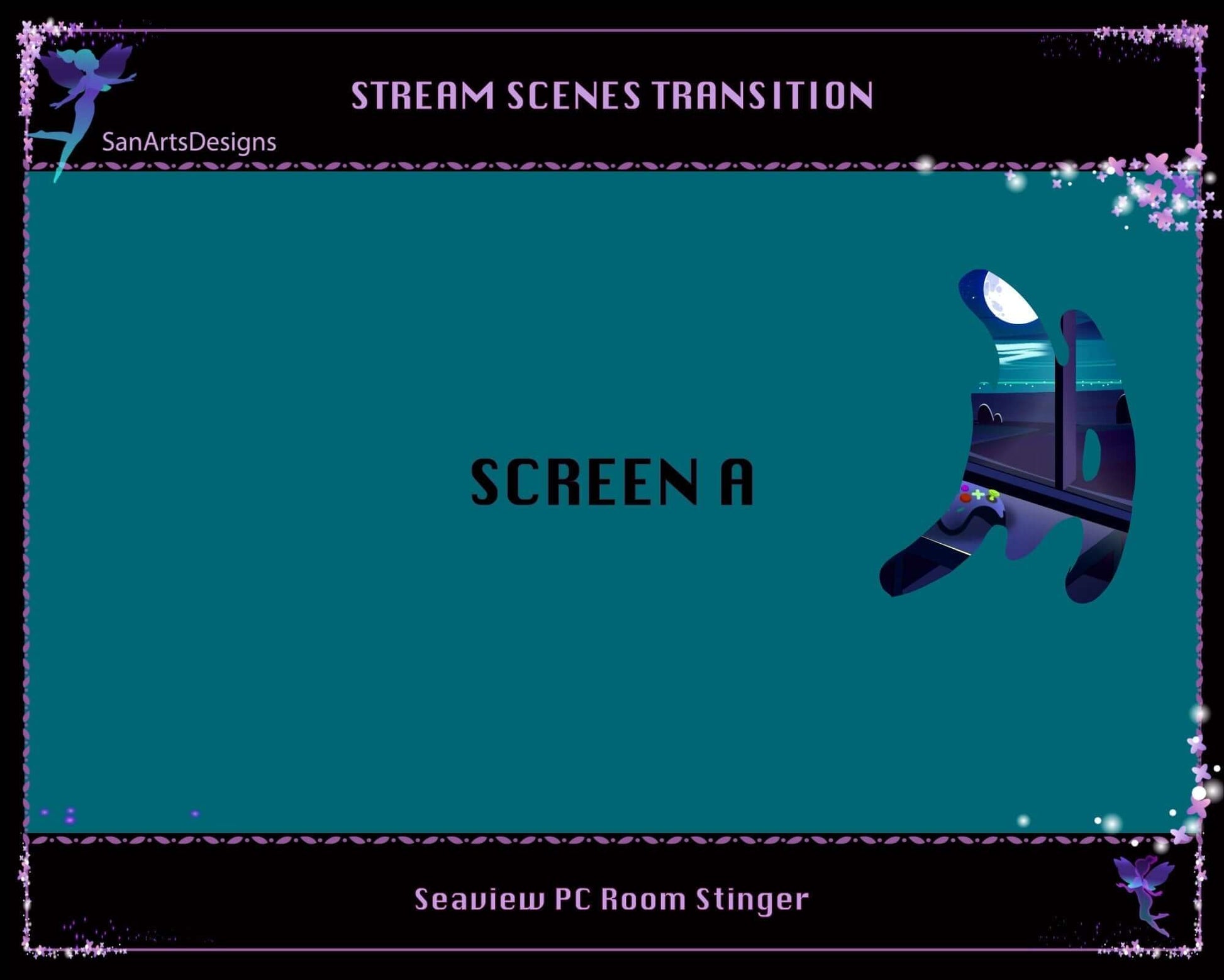 Seaview PC Room Twitch Stream Scenes Transition - Transition - Stream K-Arts