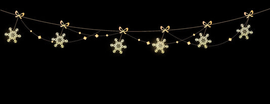 Snow Flakes Light Chain Animated Stream Decorations - Decorations - Stream K-Arts