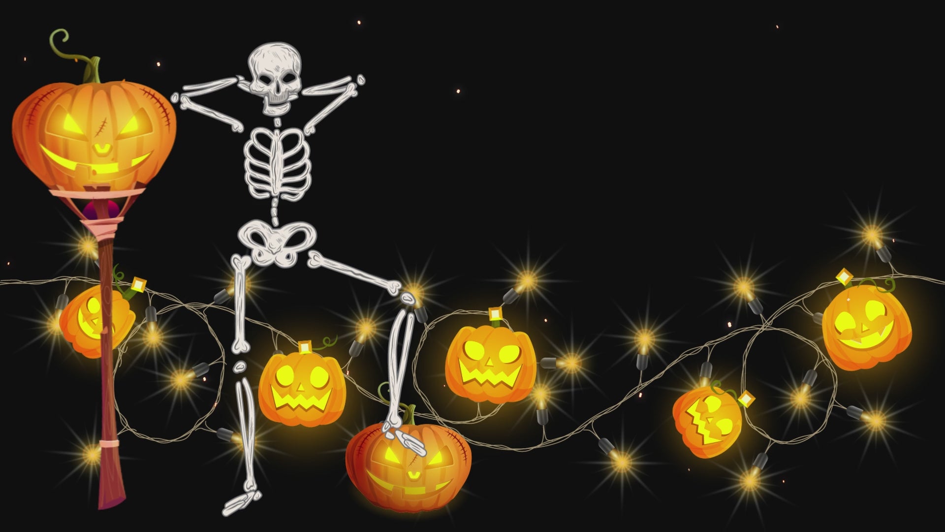 Animated Scenes Halloween Dancing Skeleton