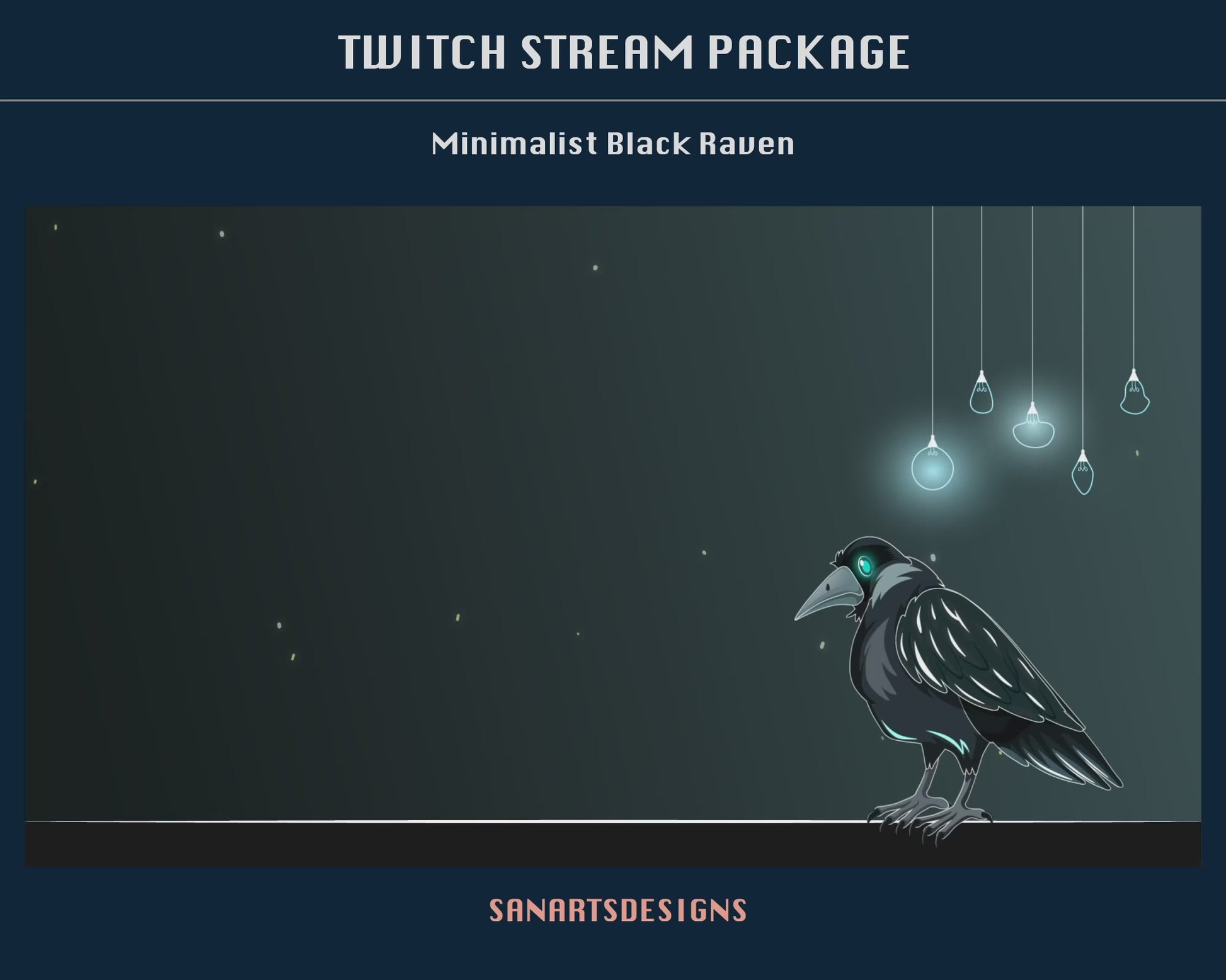 Animated Stream Package Black Raven