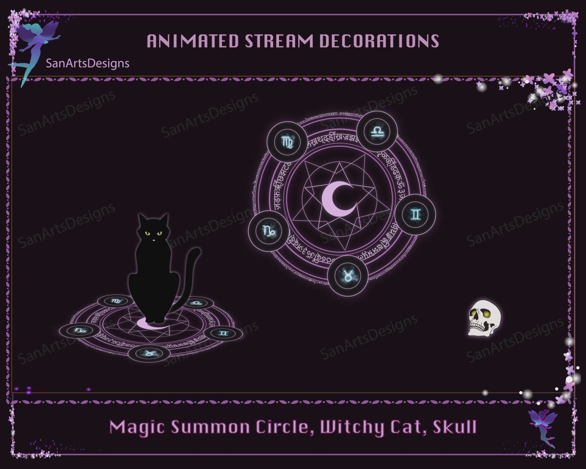 Animated Witchy Stuffs for Stream Decorations