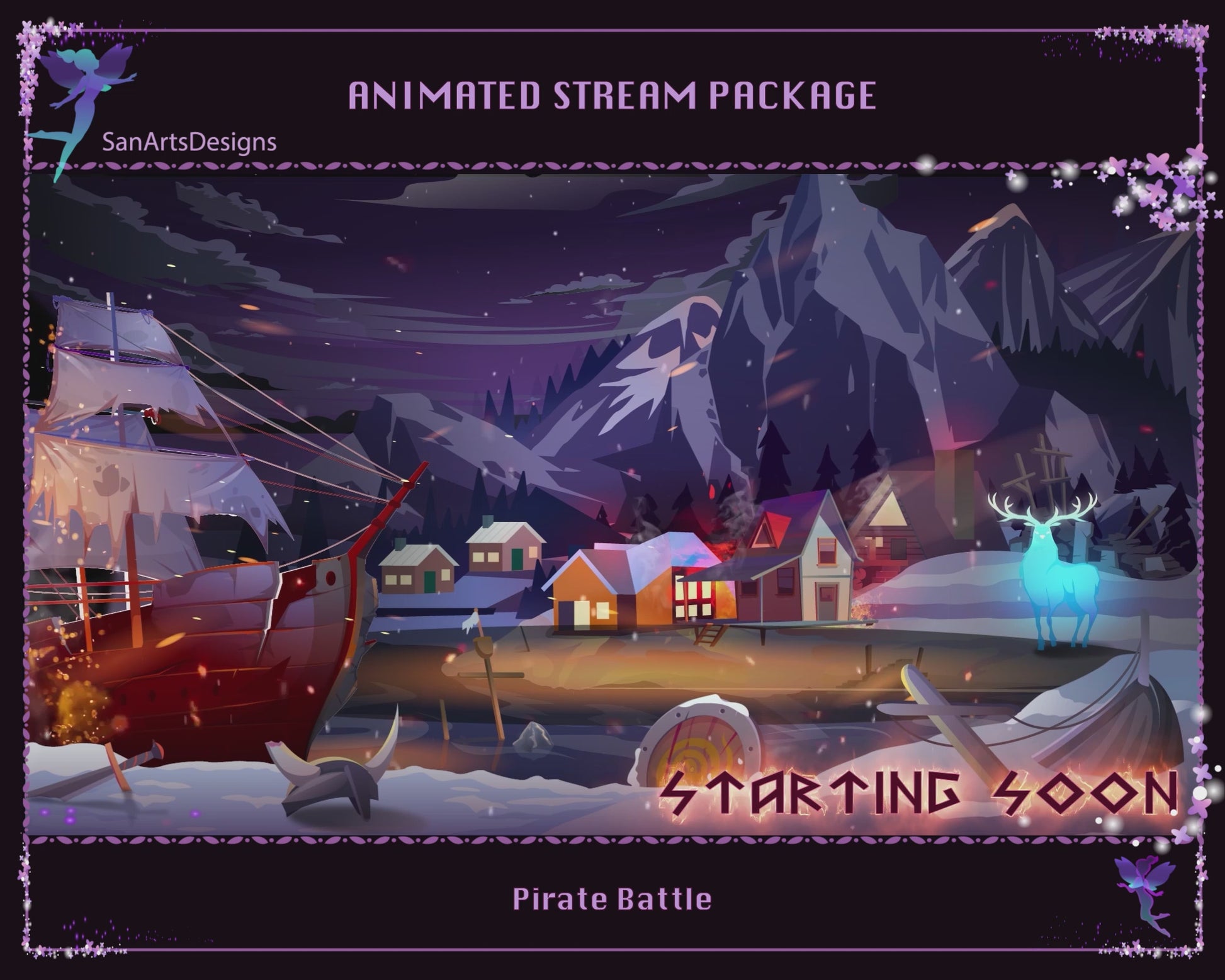 Animated Stream Package Pirate Battle