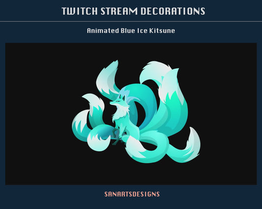 Kitsune Nine Tail Fox Animated Stream Decorations