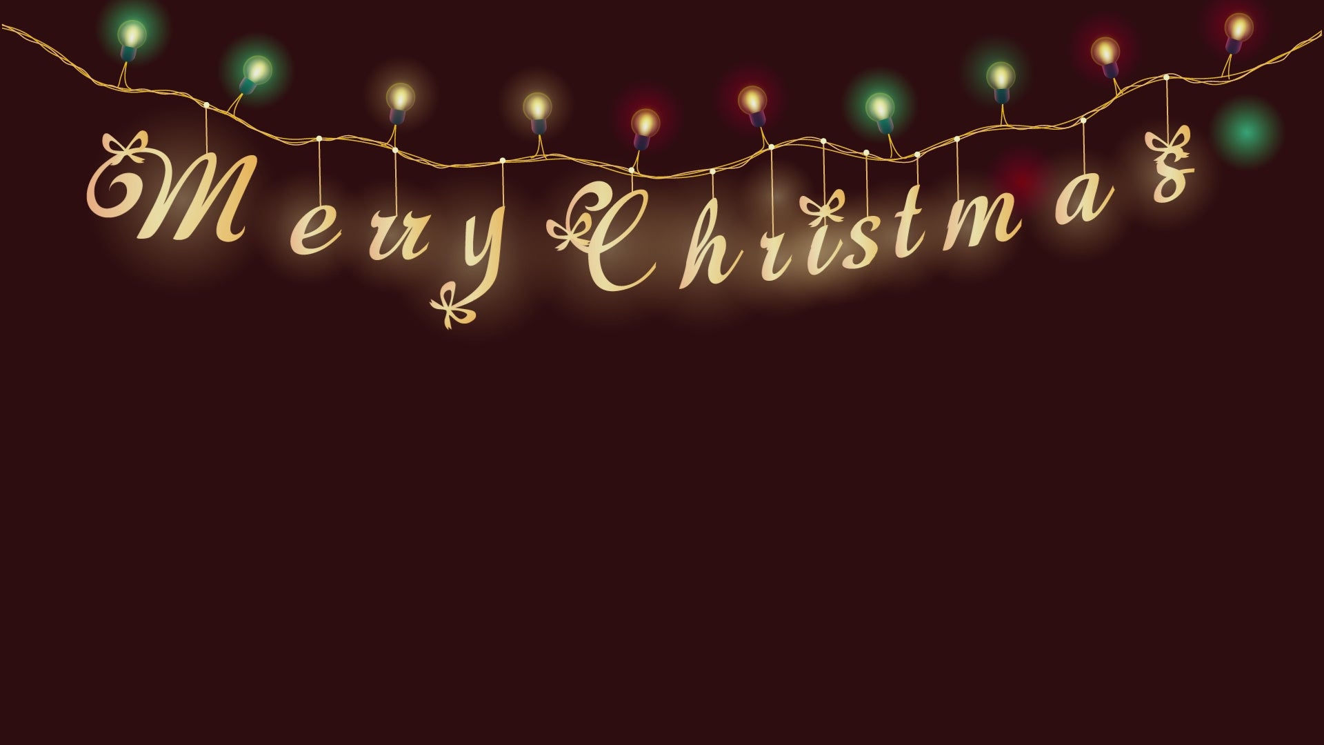 Merry Christmas Light Chain Animated Stream Decorations