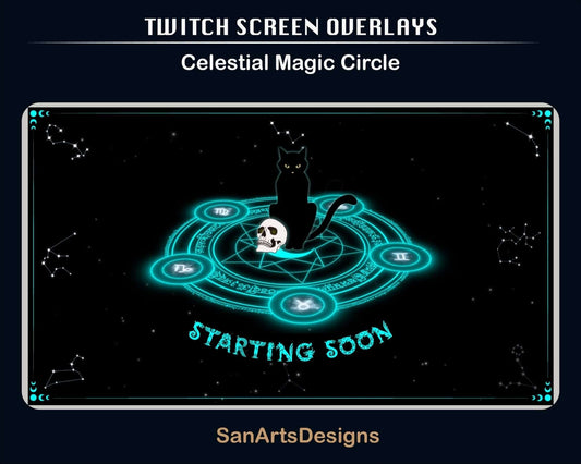 Animated Scenes Celestial Magic Circle - Overlay - Stream K-Arts