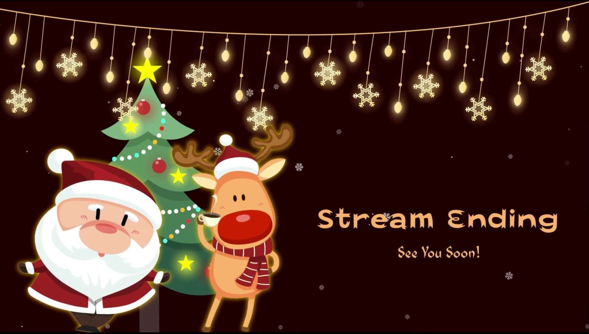 Animated Scenes Cute Dancing Santa Clause and Rudolph - Overlay - Stream K-Arts