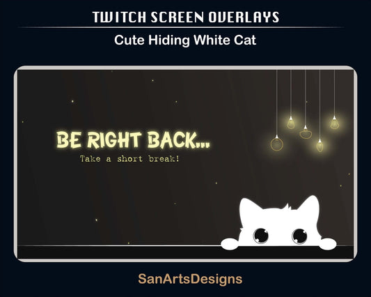 Animated Scenes Cute Hiding Cat - Overlay - Stream K-Arts
