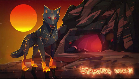 Animated Scenes Fire Wolf - Overlay - Stream K-Arts