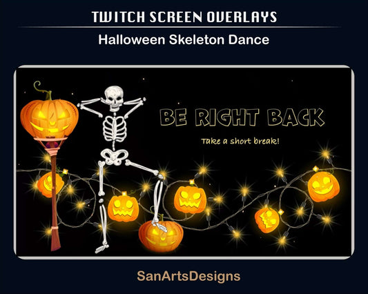Animated Scenes Halloween Dancing Skeleton - Overlay - Stream K-Arts