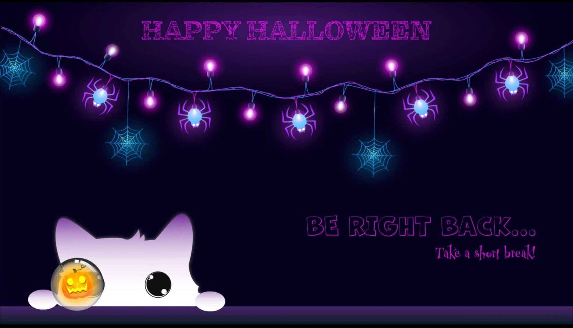Animated Scenes Halloween Hiding Cat - Overlay - Stream K-Arts