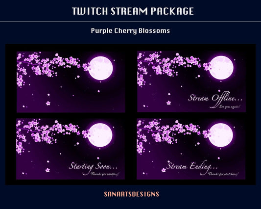 Animated Stream Package Purple Cherry Blossom - Package - Stream K-Arts