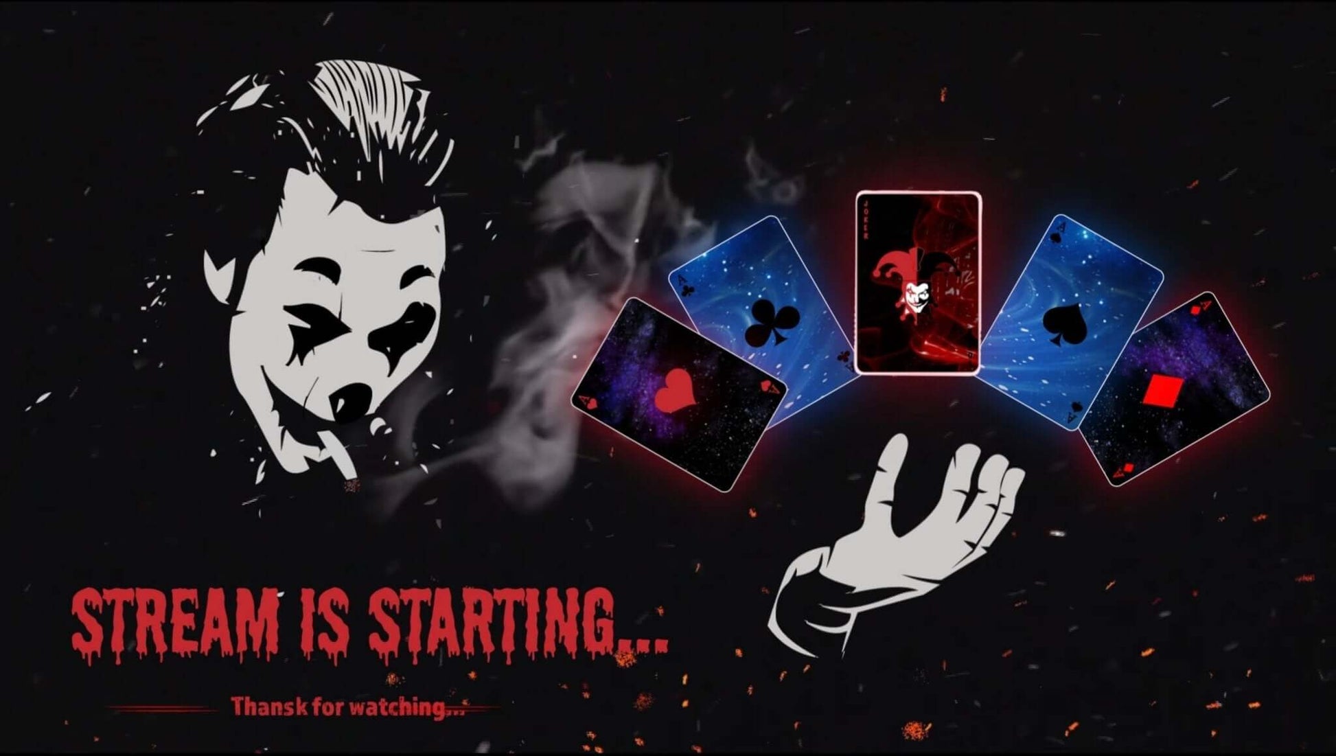 Animated Stream Screen Overlays Horror Night Killer Joker - Overlay - Stream K-Arts