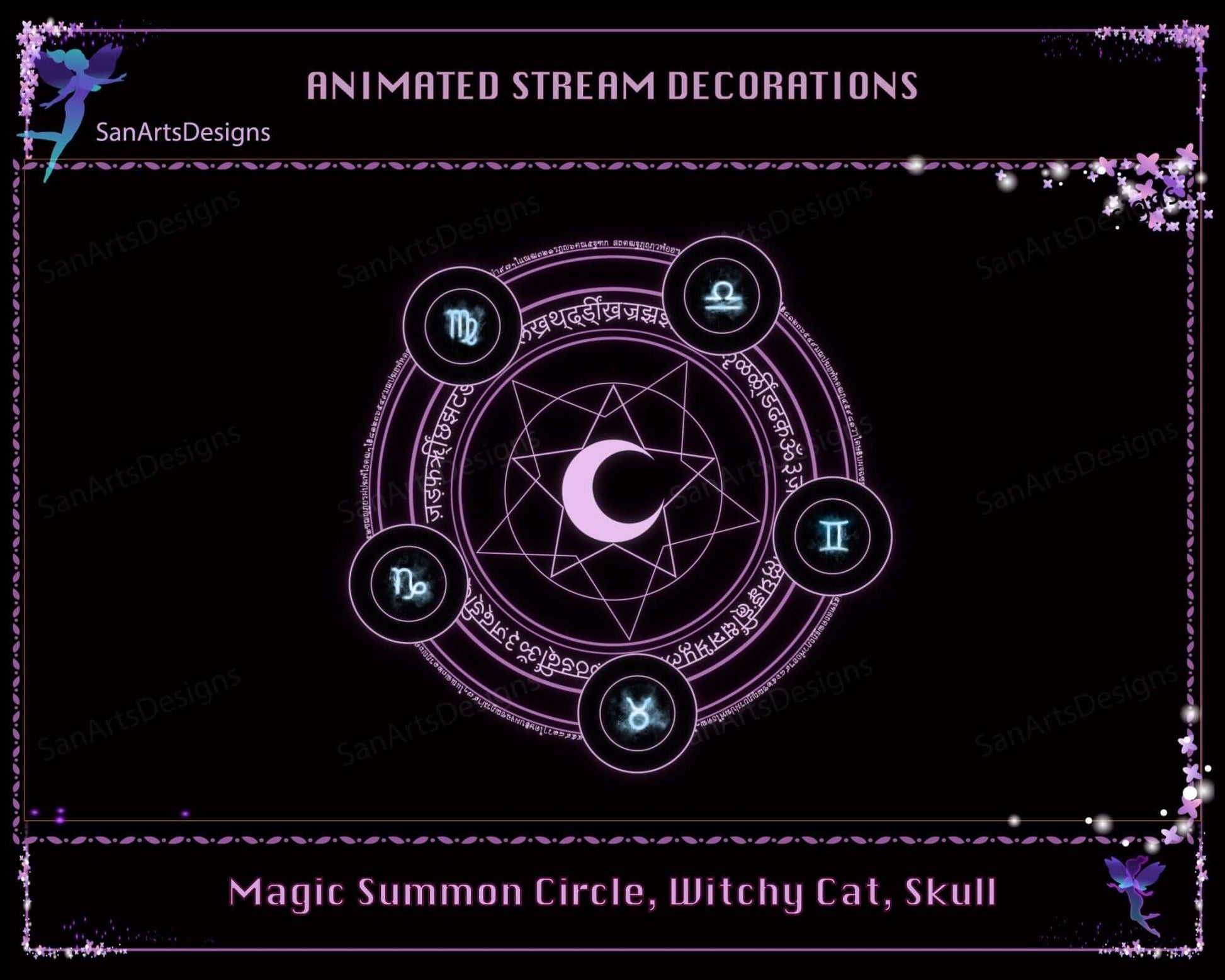Animated Witchy Stuffs for Stream Decorations - Decorations - Stream K-Arts