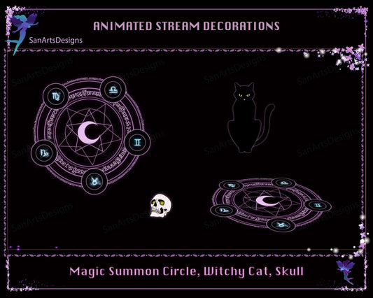 Animated Witchy Stuffs for Stream Decorations - Decorations - Stream K-Arts