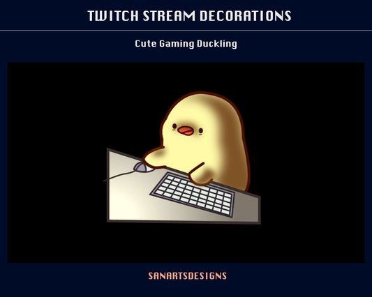 Cute Gaming Duckling Animated Stream Decoration - Decorations - Stream K-Arts