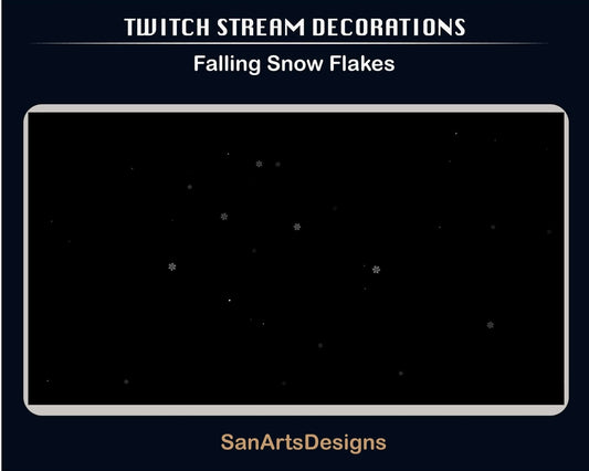 Falling Snow Flakes Animated Stream Decorations - Decorations - Stream K-Arts