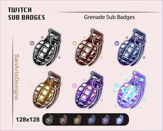 Grenade Twitch Sub Badges - Badges - Stream K-Arts