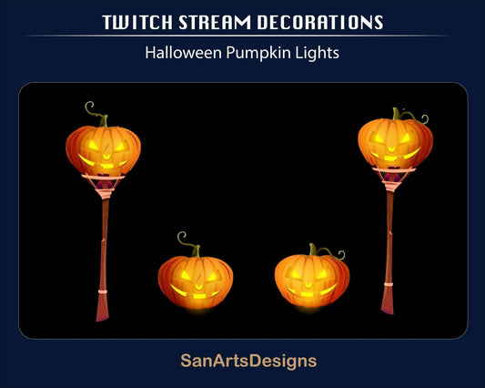 Halloween Pumpkin Lights Animated Stream Decorations - Decorations - Stream K-Arts
