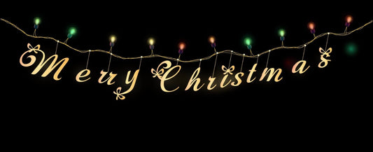 Merry Christmas Light Chain Animated Stream Decorations - Decorations - Stream K-Arts