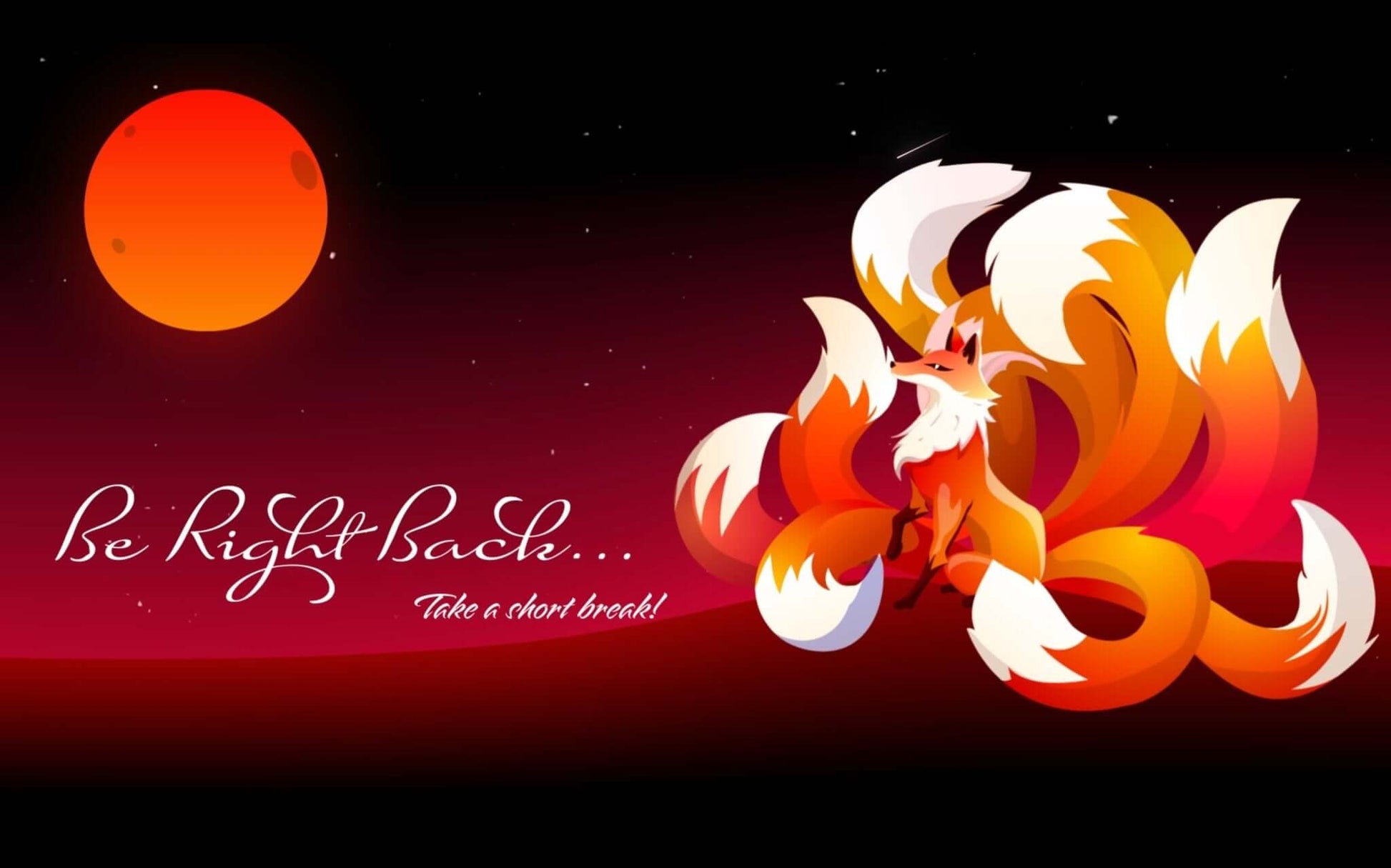 Nine Tail Fox Kitsune Animated Stream Screen Overlays - Overlay - Stream K-Arts
