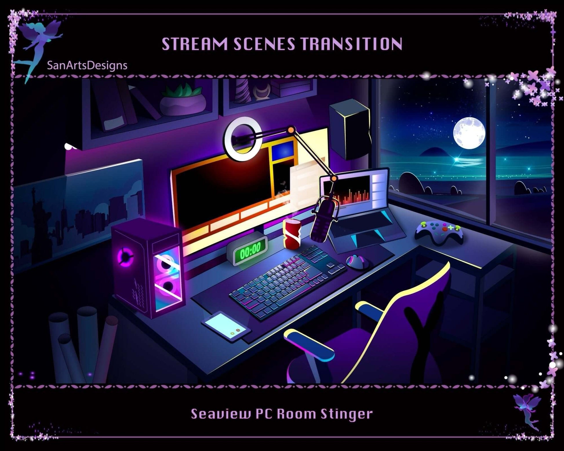 Seaview PC Room Twitch Stream Scenes Transition - Transition - Stream K-Arts