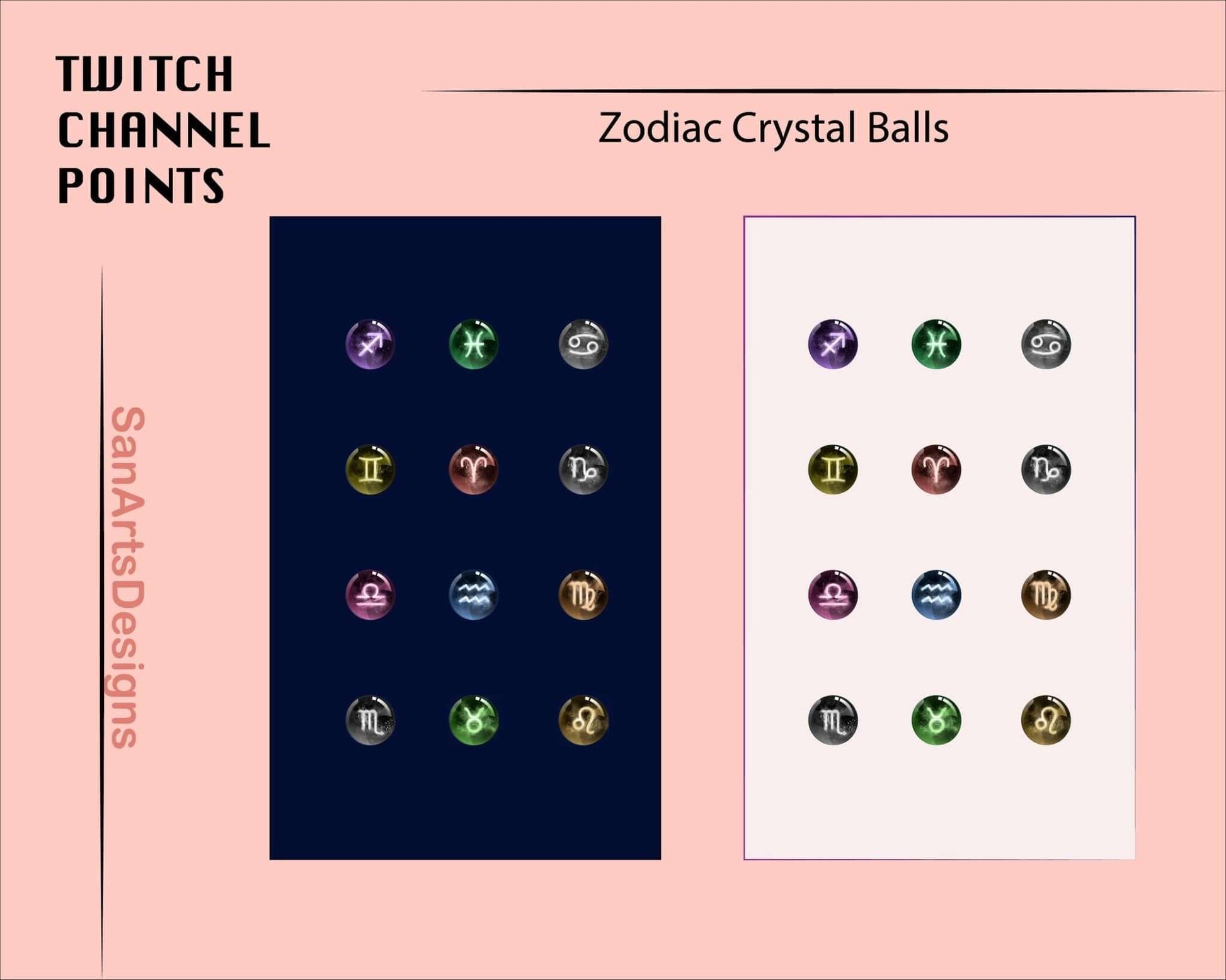 Zodiac Crystal Ball Twitch Channel Points - ChannelPoint - Stream K-Arts